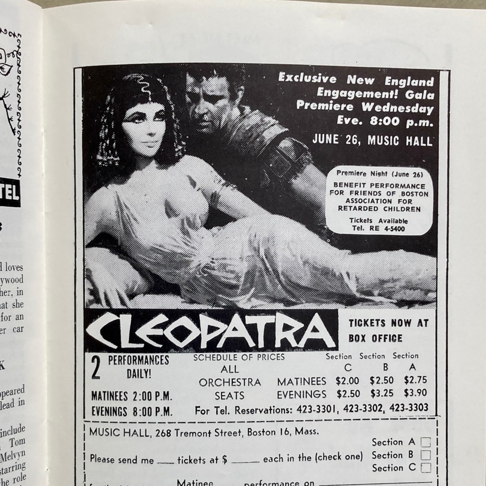 1963 Playbill for Boston The Wilbur Theatre Tallulah Bankhead Play Stage Stars
